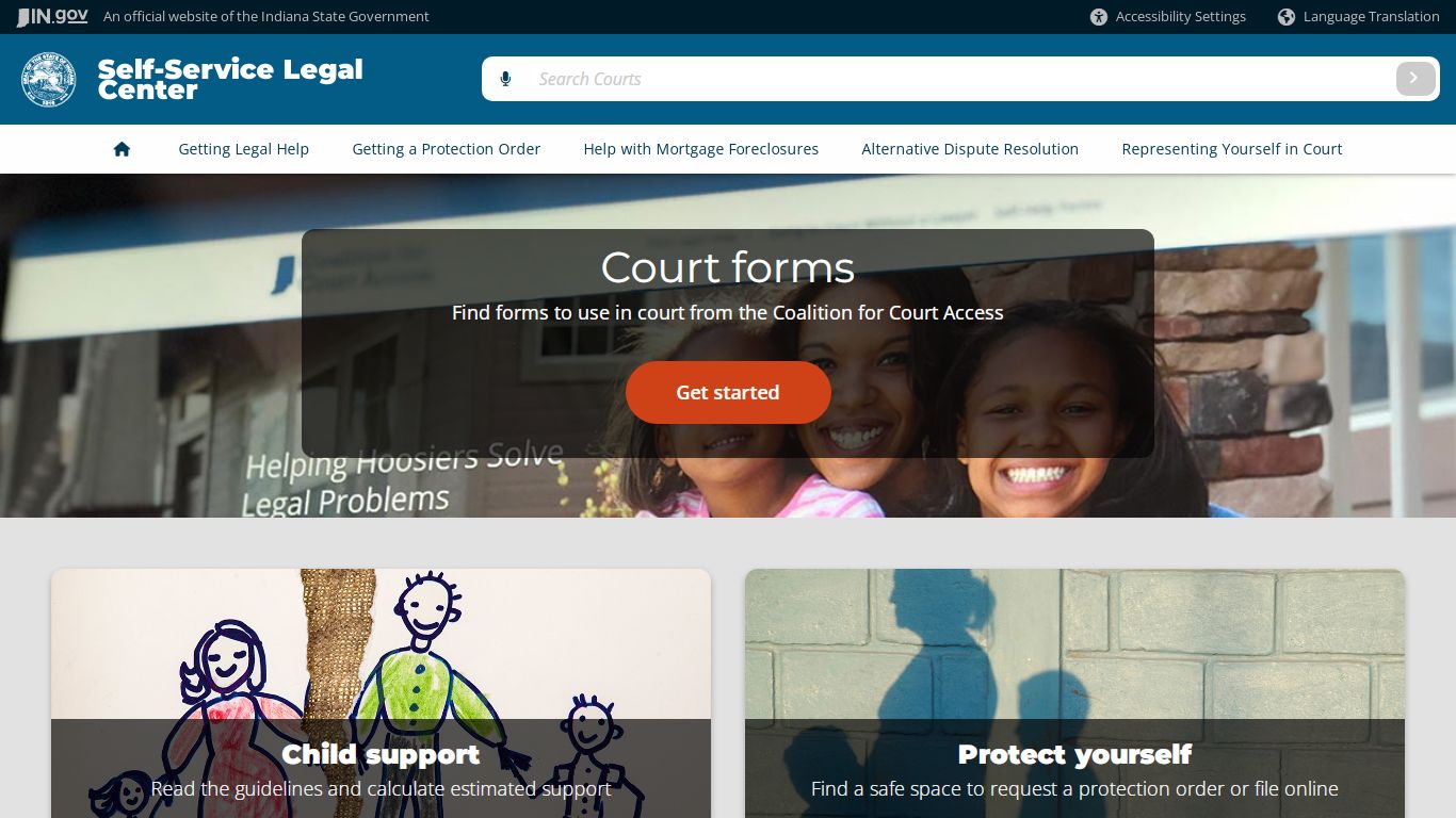 Indiana Judicial Branch: Self-Service Legal Center: Self Service Legal ...